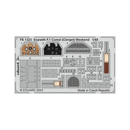 eduard fe1323 1 48 sopwith f 1 camel clerget weekend for eduard
