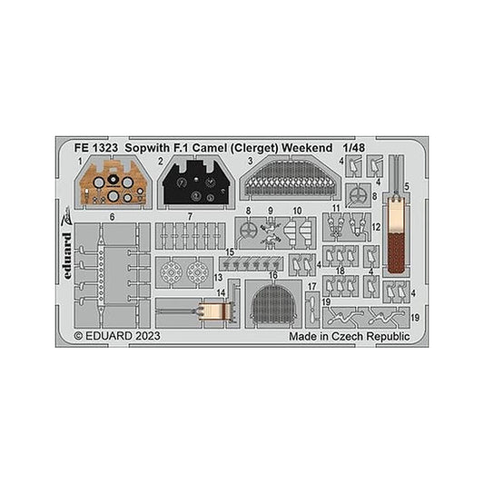 eduard fe1323 1 48 sopwith f 1 camel clerget weekend for eduard