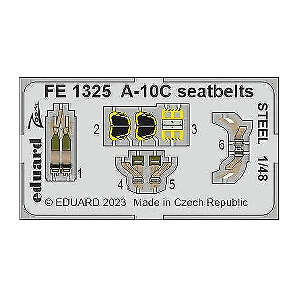 eduard fe1325 1 48 a 10c seatbelts steel for hobby boss