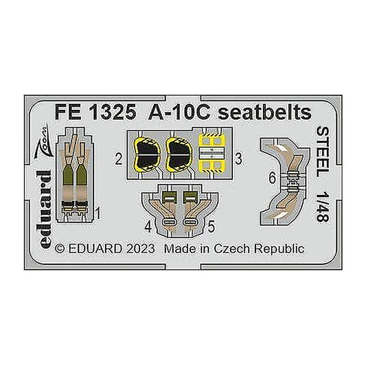 eduard fe1325 1 48 a 10c seatbelts steel for hobby boss