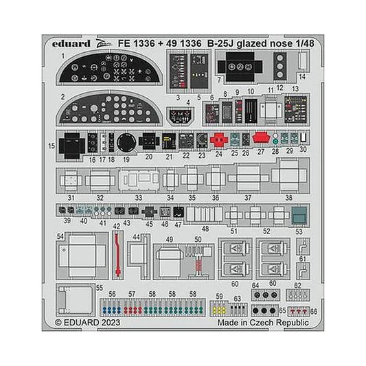eduard fe1336 1 48 b 25j glazed nose hkm