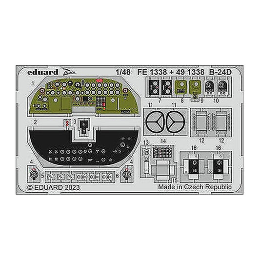 eduard fe1338 1 48 b 24d for revell photo etch detail set