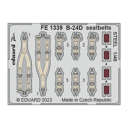 eduard fe1339 1 48 b 24d seatbelts steel for revell