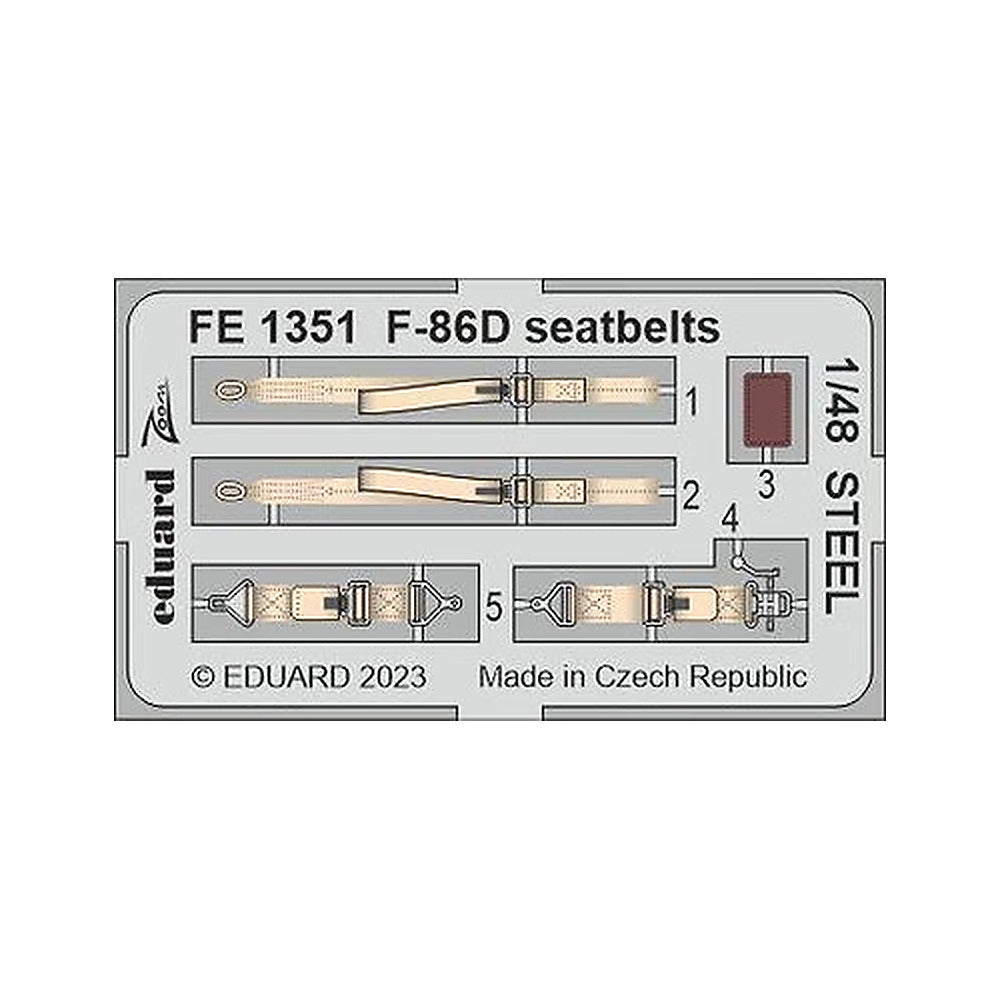 eduard fe1351 1 48 f 86d seatbelts steel for revell