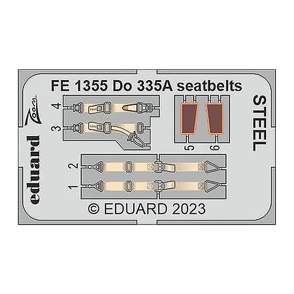 eduard fe1355 1 48 do 335a seatbelts steel for tamiya