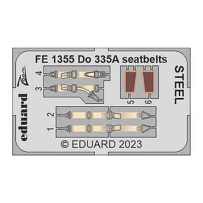 eduard fe1355 1 48 do 335a seatbelts steel for tamiya