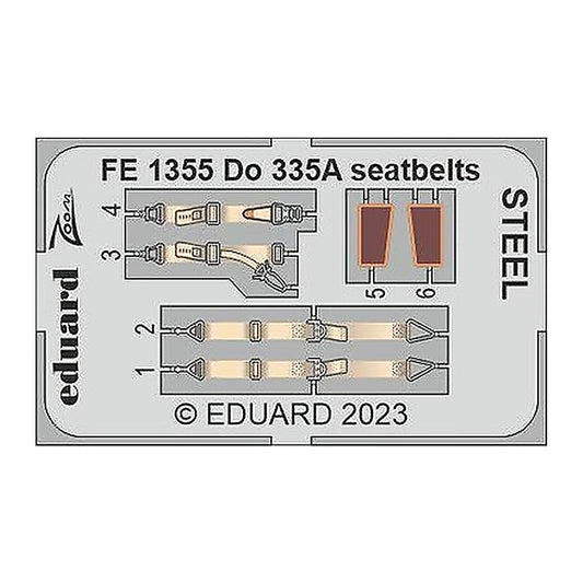 eduard fe1355 1 48 do 335a seatbelts steel for tamiya