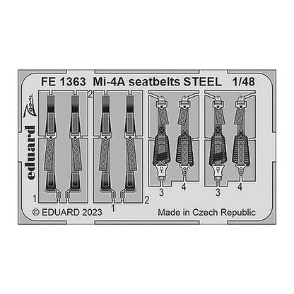 eduard fe1363 1 48 mi 4a seatbelts steel for trumpeter