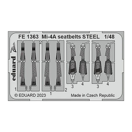 eduard fe1363 1 48 mi 4a seatbelts steel for trumpeter