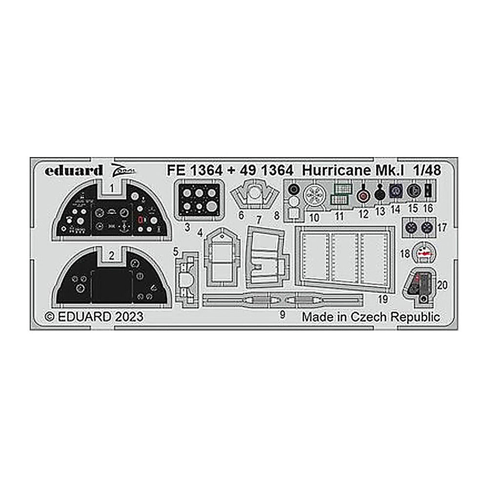 eduard fe1364 1 48 hurricane mk i for hobby boss