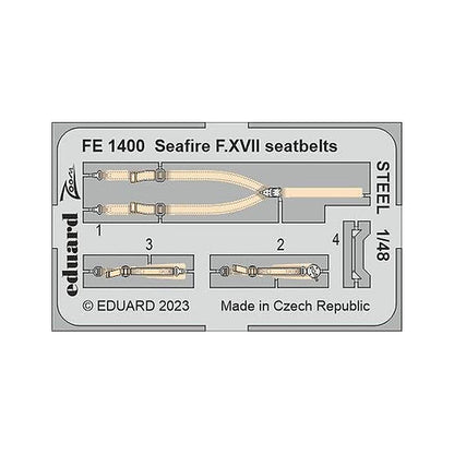 eduard fe1400 1 48 seafire f xvii seatbelts steel zoom set