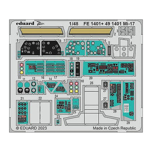 eduard fe1401 1 48 mi 17 zoom set zoom photo etch set