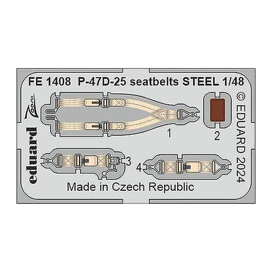 eduard fe1408 1 48 p 47d 25 seatbelts steel zoom set