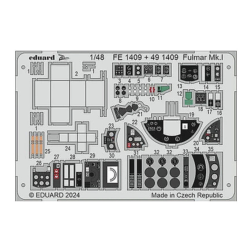 eduard fe1409 1 48 fulmar mk i fe1409 zoom set zoom photo etch set