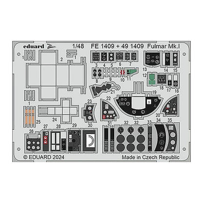 eduard fe1409 1 48 fulmar mk i fe1409 zoom set zoom photo etch set