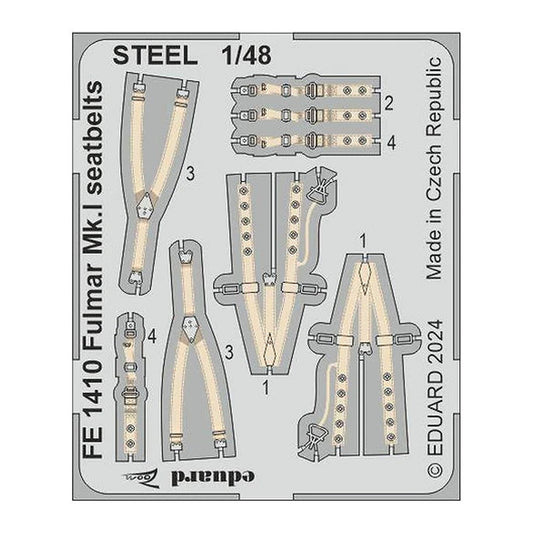eduard fe1410 1 48 fulmar mk i seatbelts steel zoom set
