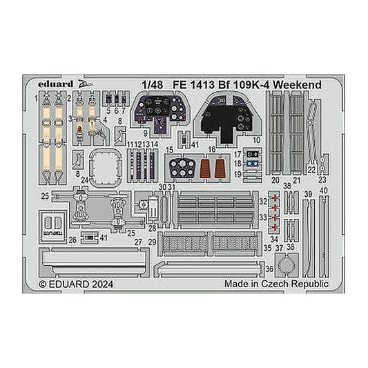 eduard fe1413 1 48 bf 109k 4 weekend zoom set zoom photo etch set