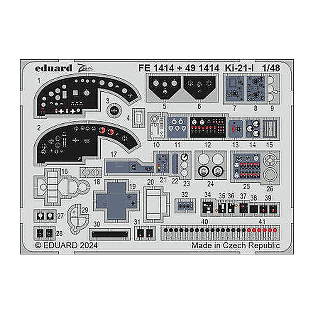 eduard fe1414 1 48 ki 21 i fe1414 zoom set zoom photo etch set