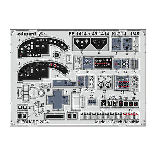 eduard fe1414 1 48 ki 21 i fe1414 zoom set zoom photo etch set