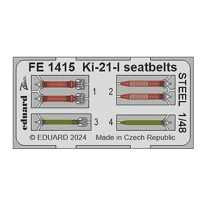 eduard fe1415 1 48 ki 21 i seatbelts steel zoom set zoom photo etch