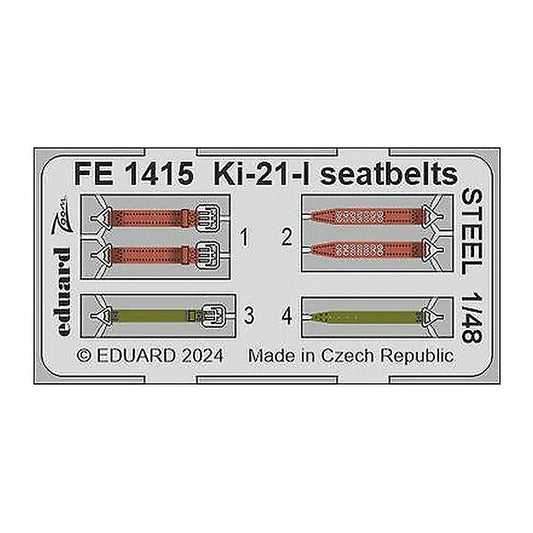 eduard fe1415 1 48 ki 21 i seatbelts steel zoom set zoom photo etch