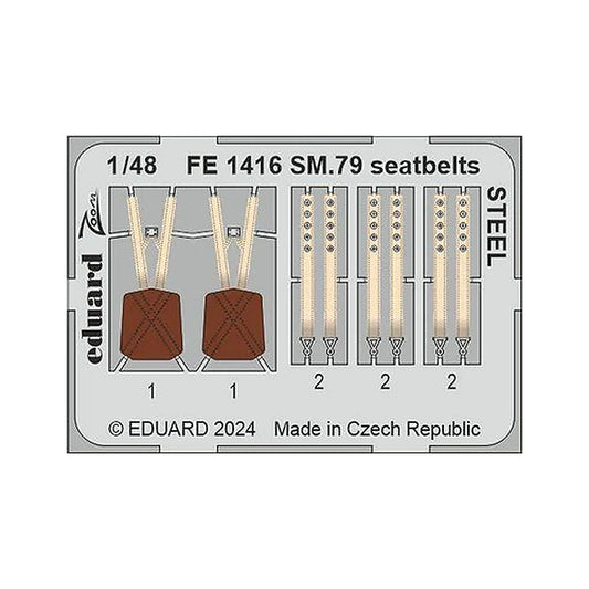 eduard fe1416 1 48 sm 79 seatbelts steel zoom set zoom photo etch set