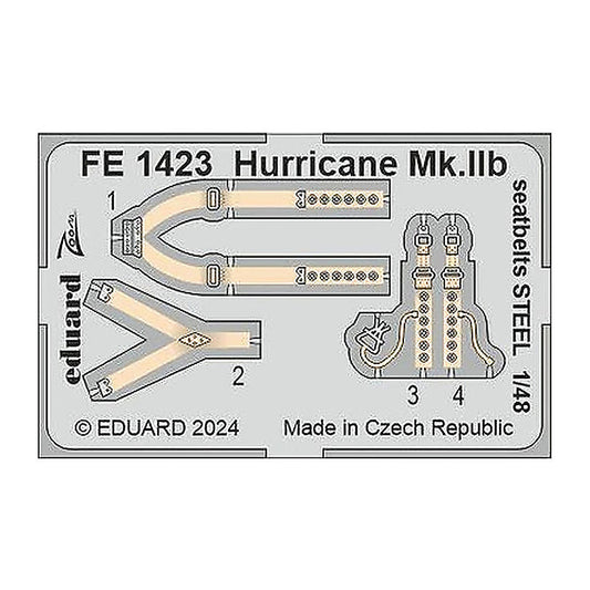 eduard fe1423 1 48 hurricane mk iib seatbelts steel for arma hobby