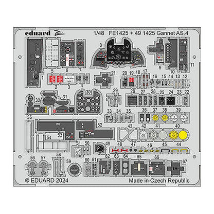 eduard fe1425 1 48 gannet as 4 for airfix photo etch detail set