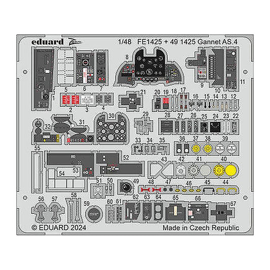 eduard fe1425 1 48 gannet as 4 for airfix photo etch detail set