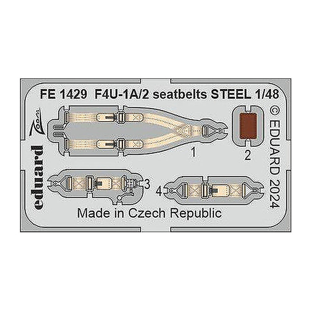 eduard fe1429 1 48 f4u 1a 2 seatbelts steel for magic factory