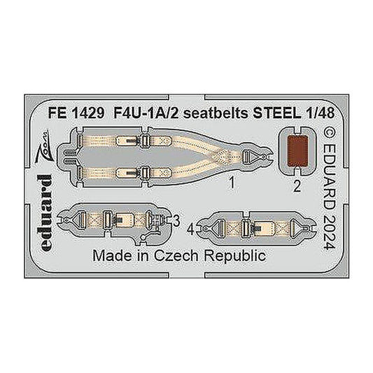 eduard fe1429 1 48 f4u 1a 2 seatbelts steel for magic factory