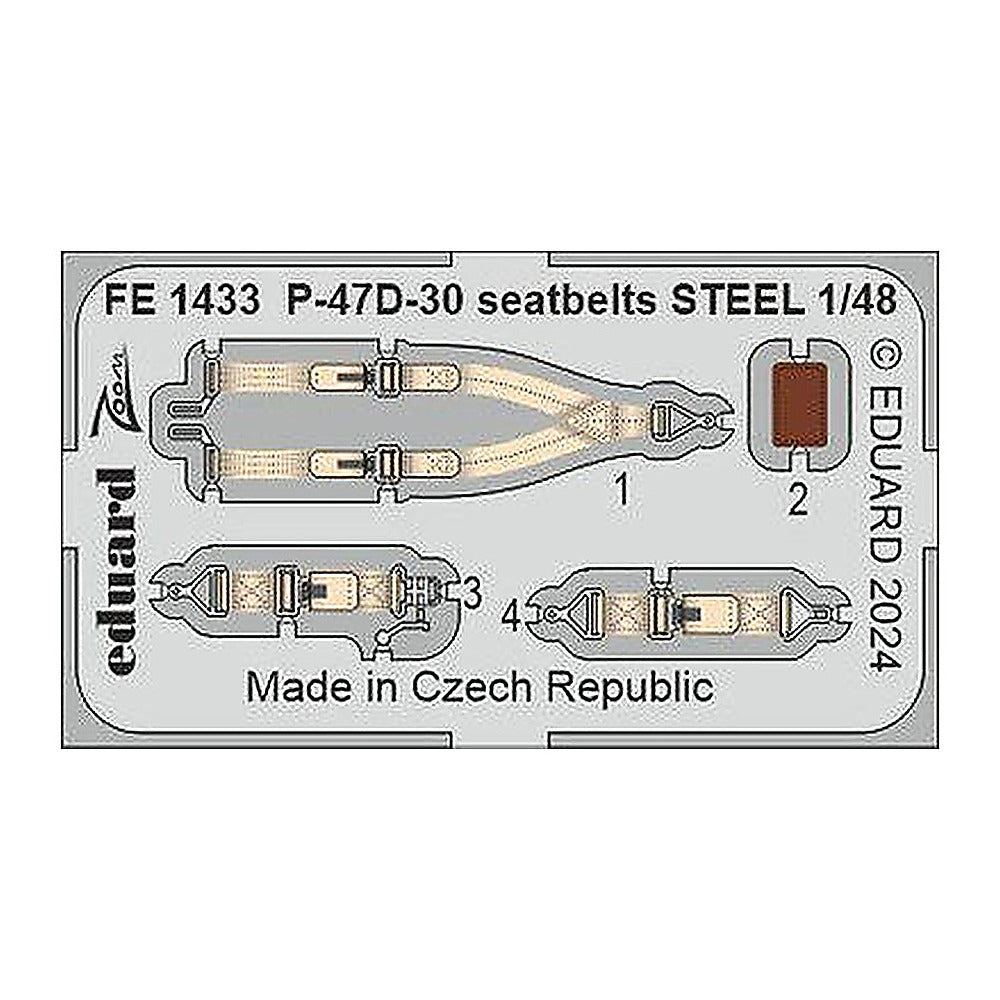 eduard fe1433 1 48 p 47d 30 seatbelts steel 1 48