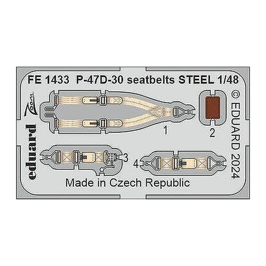 eduard fe1433 1 48 p 47d 30 seatbelts steel 1 48