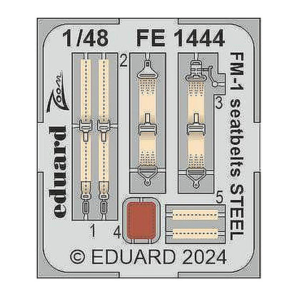 eduard fe1444 1 48 fm 1 seatbelts steel 1 48