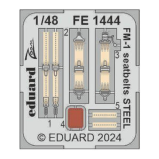 eduard fe1444 1 48 fm 1 seatbelts steel 1 48