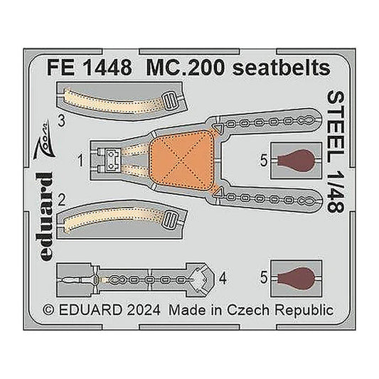 eduard fe1448 1 48 mc 200 seatbelts steel 1 48