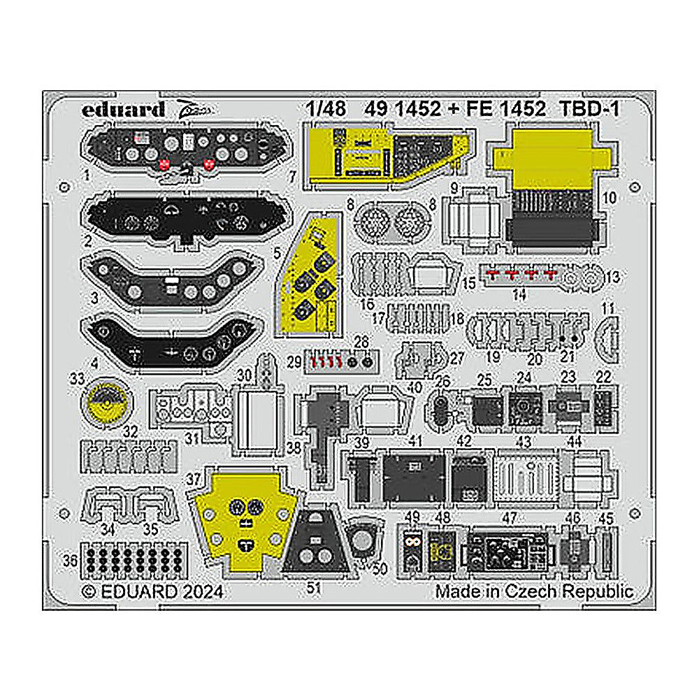 eduard fe1452 1 48 tbd 1 zoom set zoom photo etch set