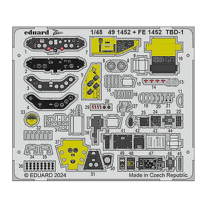 eduard fe1452 1 48 tbd 1 zoom set zoom photo etch set