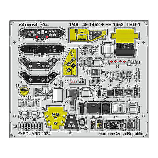 eduard fe1452 1 48 tbd 1 zoom set zoom photo etch set