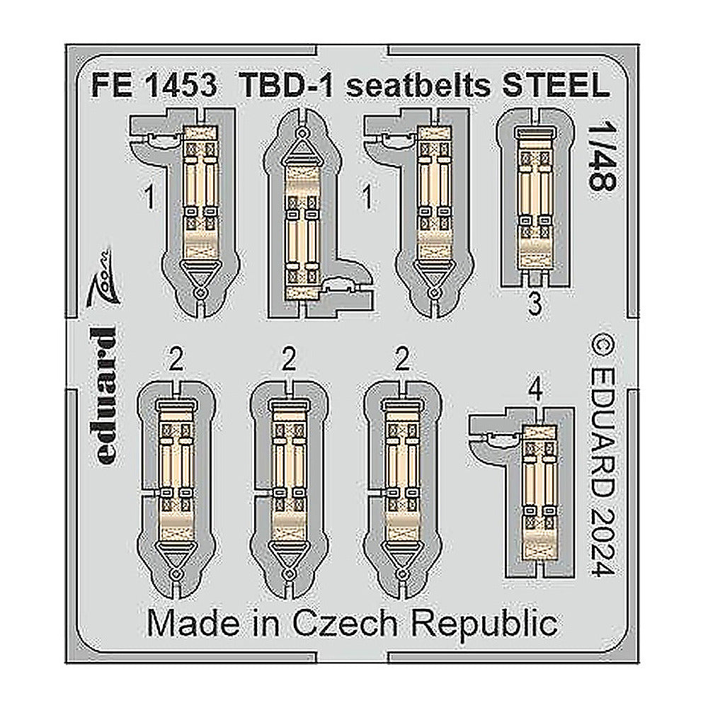 eduard fe1453 1 48 tbd 1 devastator seatbelts steel zoom set