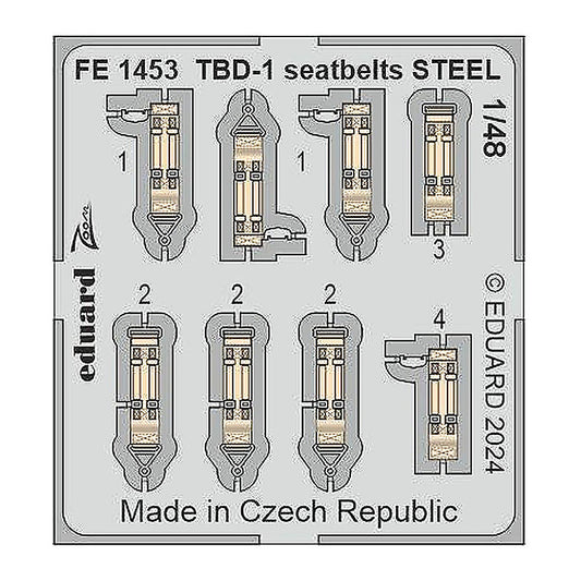 eduard fe1453 1 48 tbd 1 devastator seatbelts steel zoom set