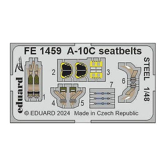 eduard fe1459 1 48 a 10c seatbelts steel zoom set for great wall hobby