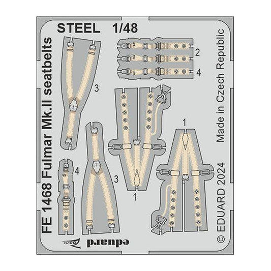 eduard fe1468 1 48 fulmar mk ii seatbelts steel zoom set for trumpeter