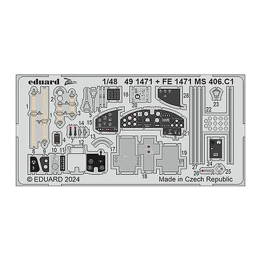 eduard fe1471 1 48 ms 406 c1 zoom set for dora wings for dora wings