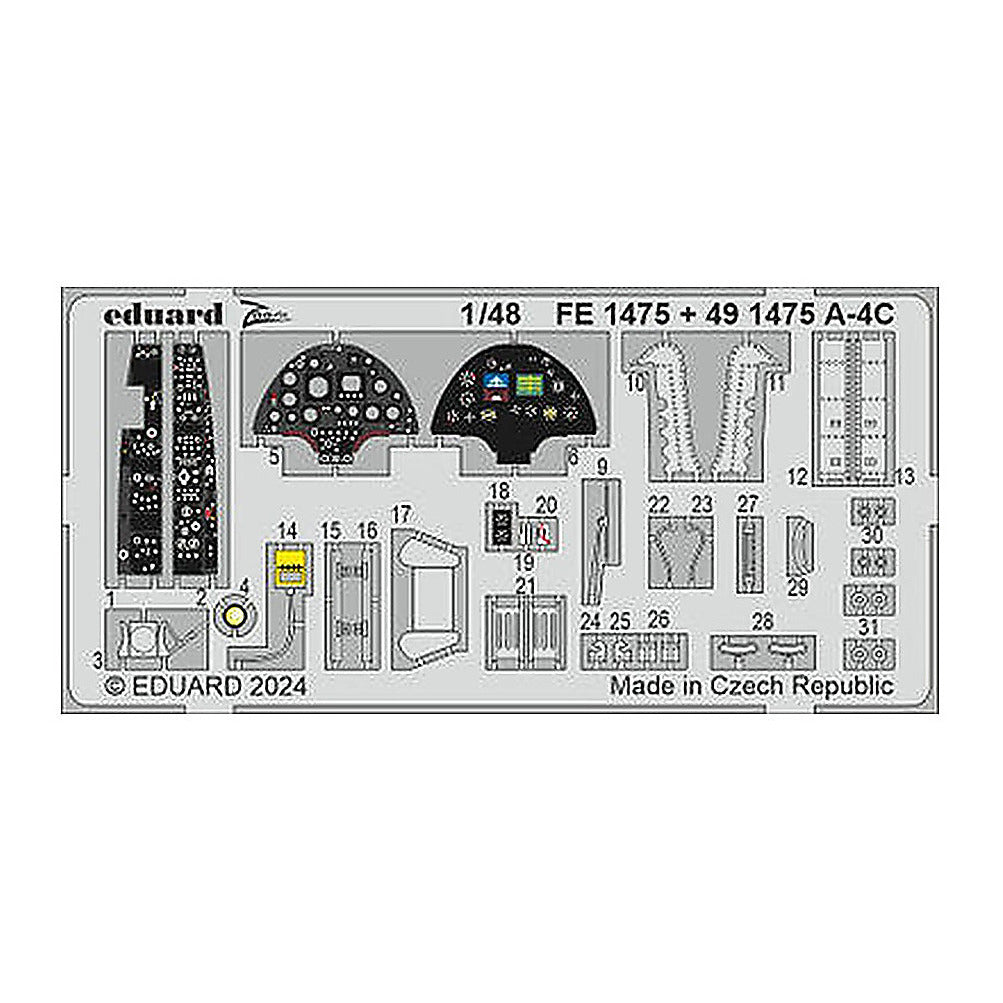 eduard fe1475 1 48 a 4c zoom set for hasegawa zoom photo etch set