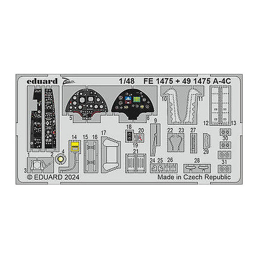 eduard fe1475 1 48 a 4c zoom set for hasegawa zoom photo etch set