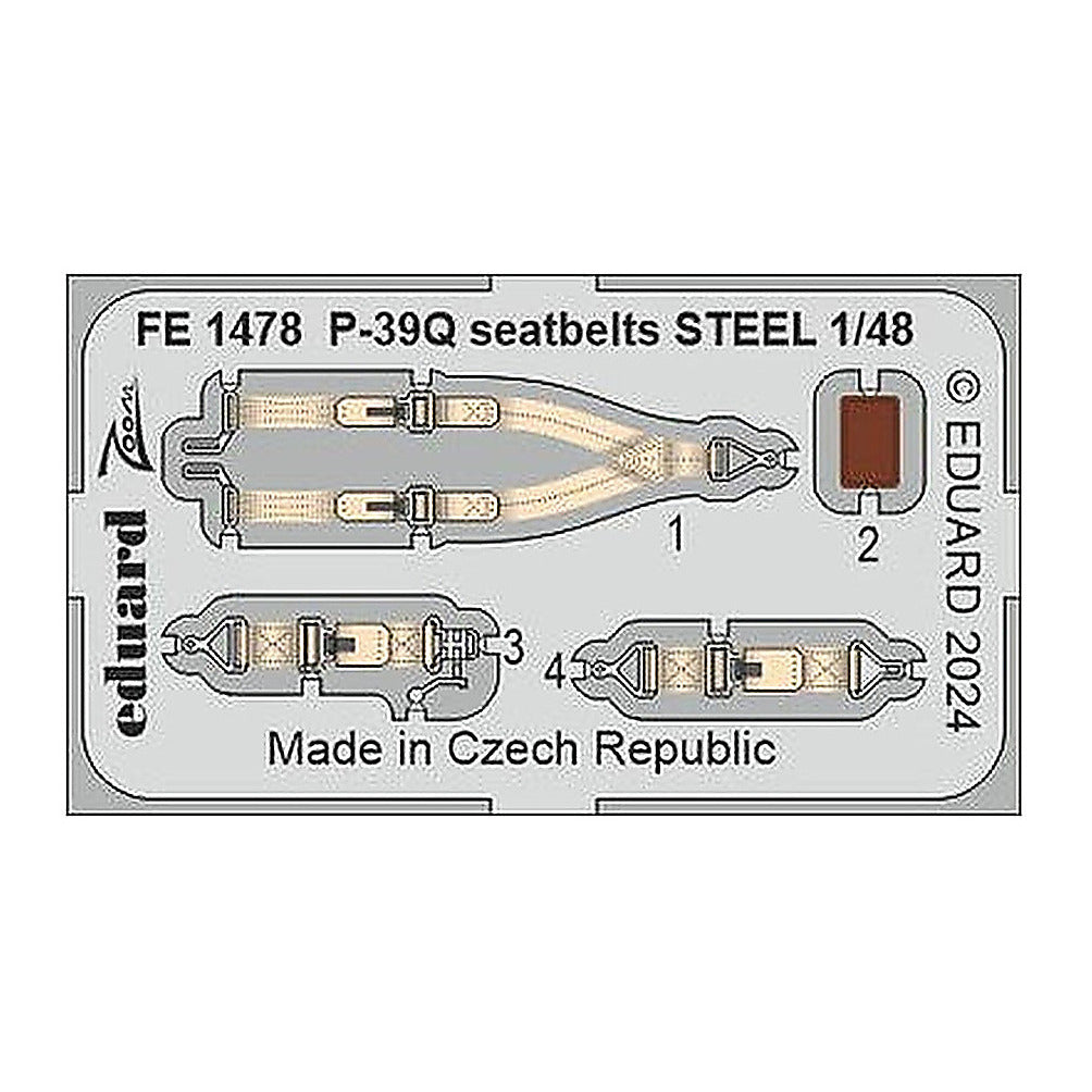 eduard fe1478 1 48 p 39q seatbelts steel zoom set for arma hobby