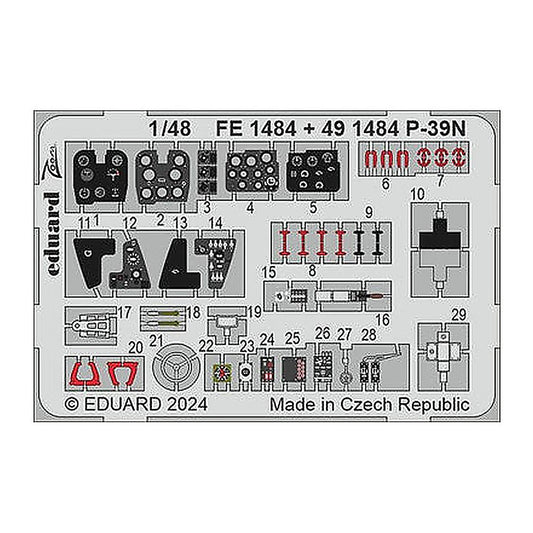 eduard fe1484 1 48 p 39n zoom set for arma hobby zoom photo etch set