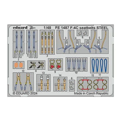 eduard fe1487 1 48 f 4c seatbelts steel zoom set for hobby 2000
