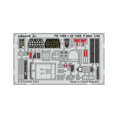 eduard fe1488 1 48 f 86a zoom set for clear prop zoom photo etch set